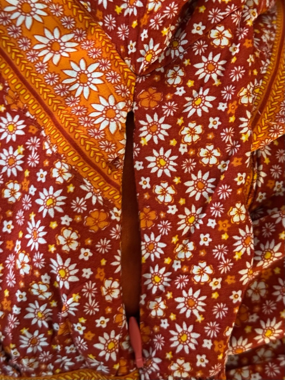 NWT In Bloom Red and Orange Floral Midi Dress - Picture 8 of 12
